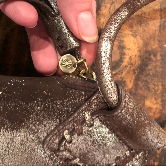 HOBO Metallic Gold and Rich Brown Wristlet - Picture 2 of 10